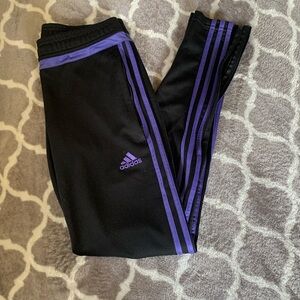 Adidas Lavender striped athletic pants